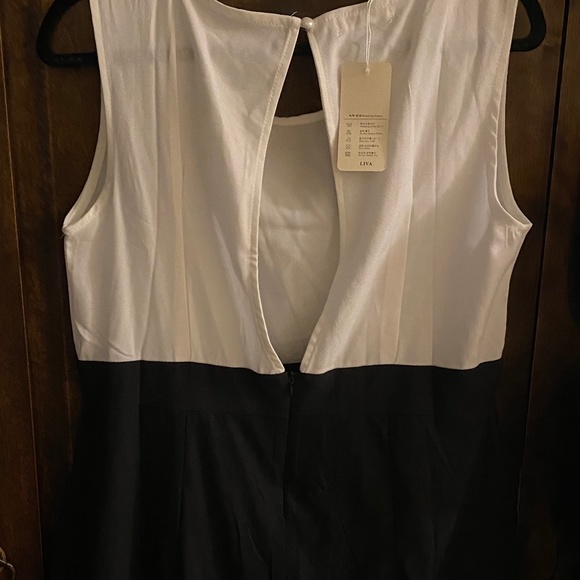 Black and White Tuxedo Dress - Picture 4 of 8